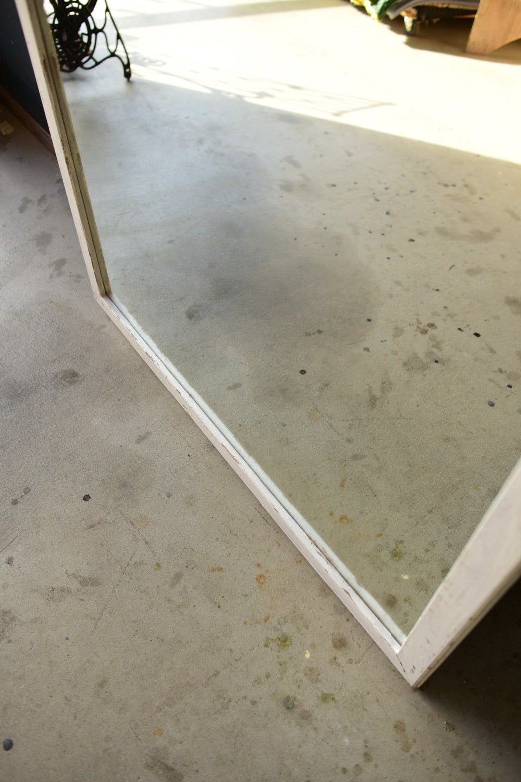 気分を一新させる クイーンサイズ shabby chic ミラー w110cm*d2.5cm*h180cm