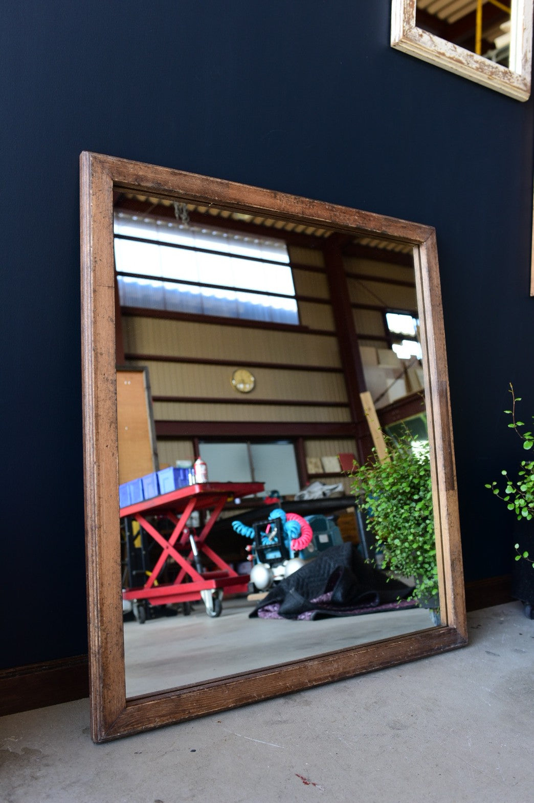 少し大きめ エイジング塗装ミラー 80㎝×70㎝