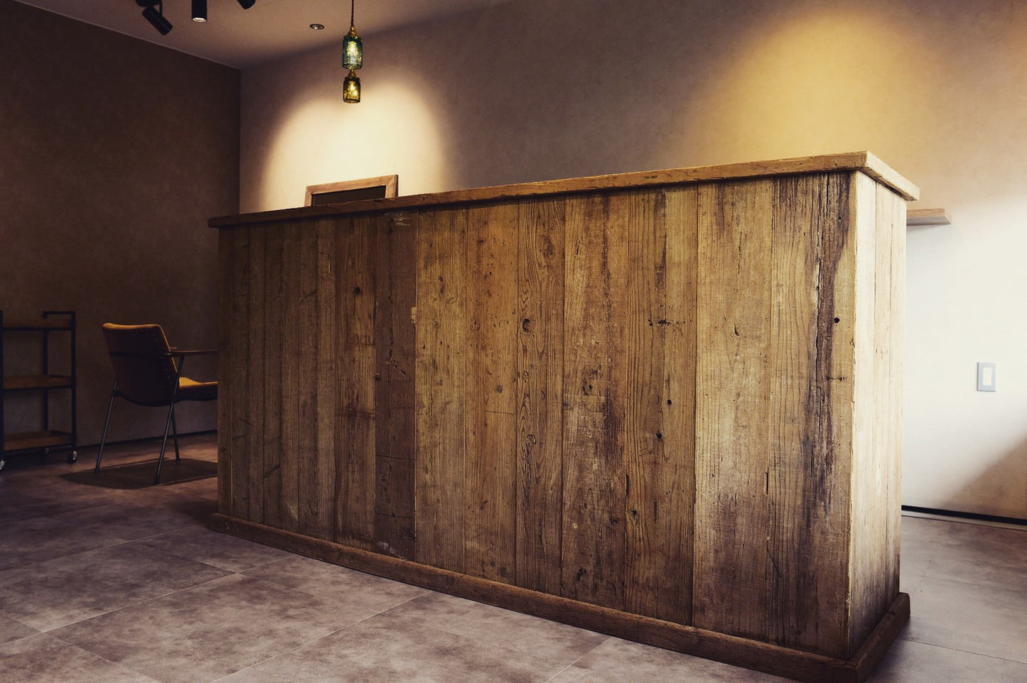 有機的な古材カウンター オーダーメイド