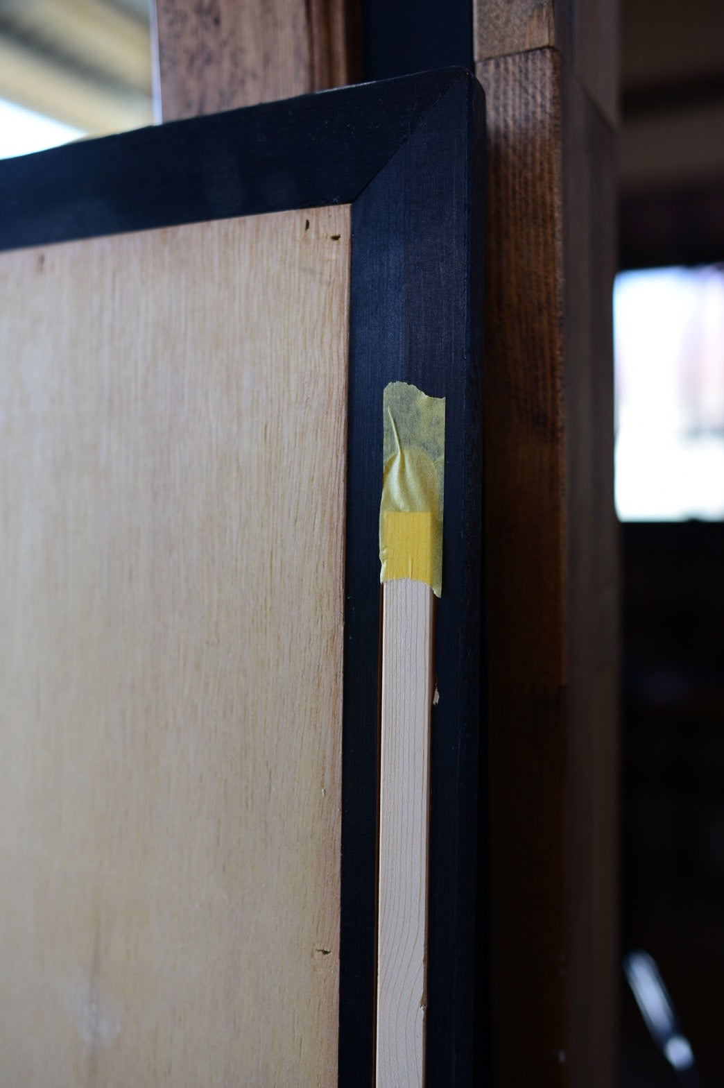 美しいグラデーションの木枠ミラー 170㎝×75㎝×2.5㎝