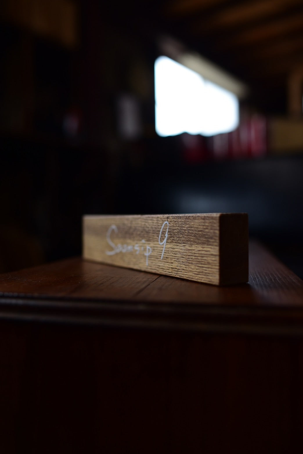 ブロック型置くだけサイン – タモ材