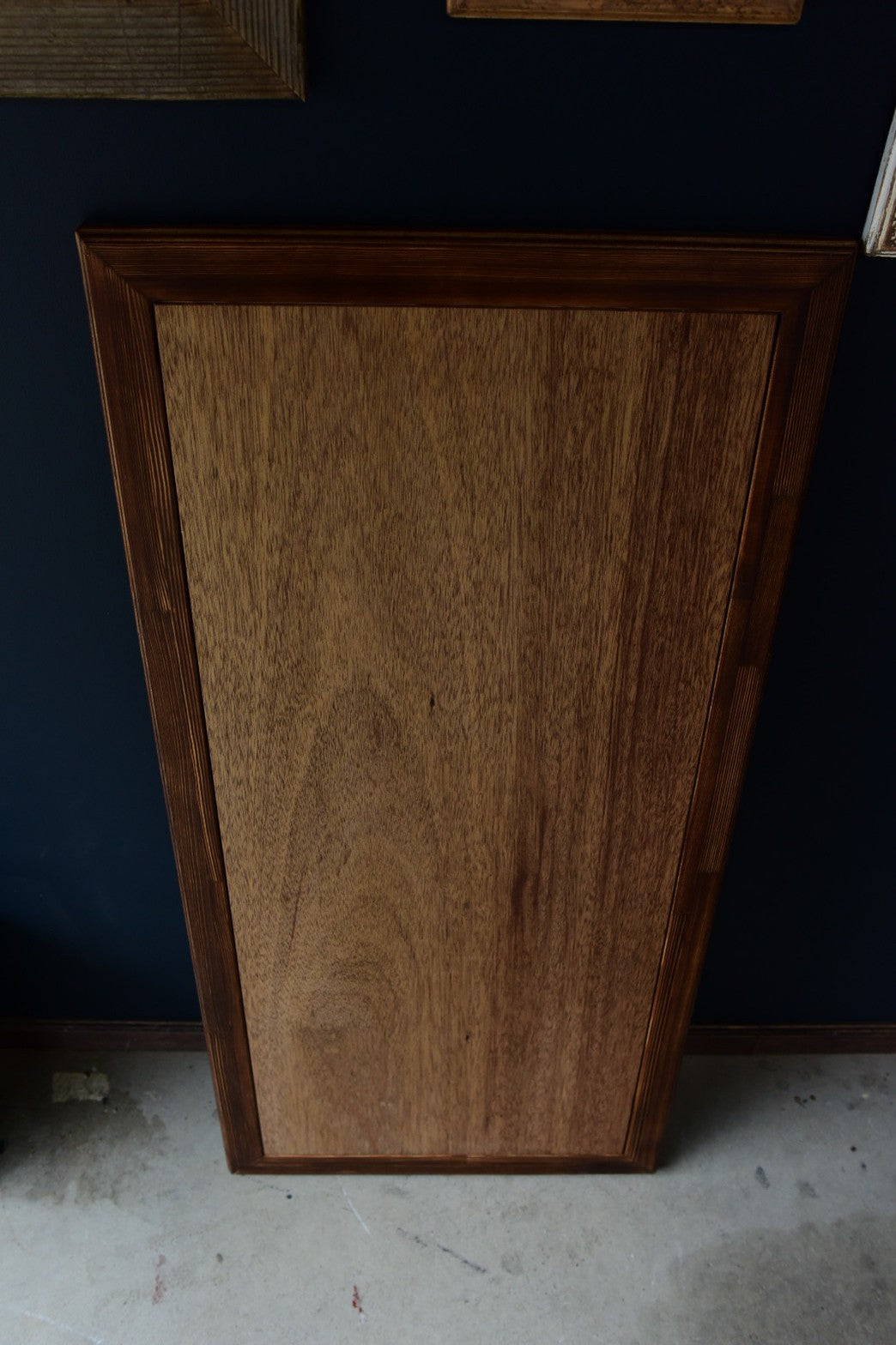 良い木目をとった枠付天板/medium　brown