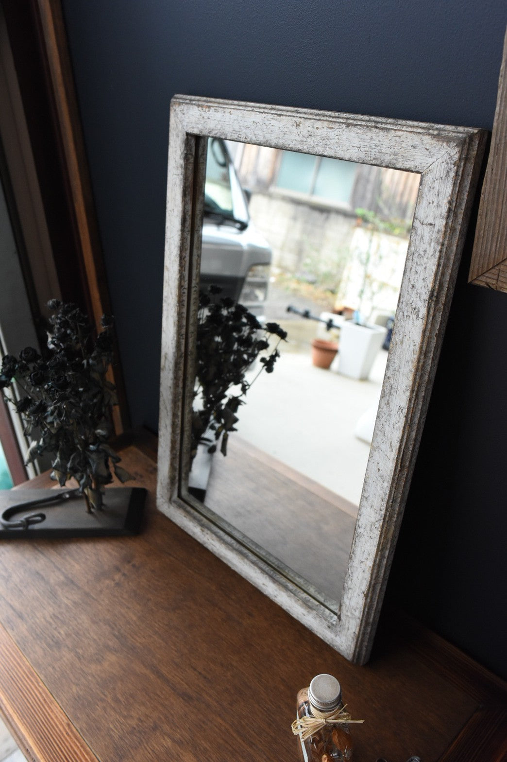 ソフトダメージ加工/shabby　chicミラー/60㎝×40㎝/