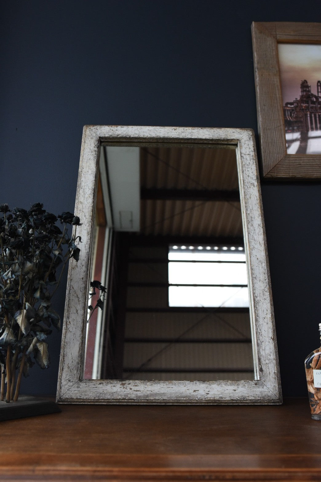 ソフトダメージ加工/shabby　chicミラー/60㎝×40㎝/