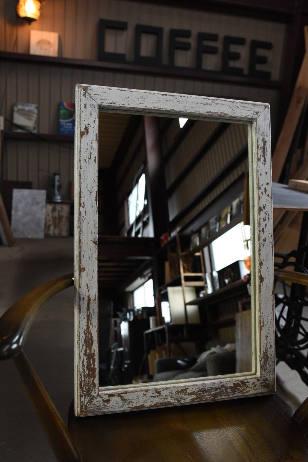 ハードダメージ加工/shabby　chicミラー/60㎝×40㎝