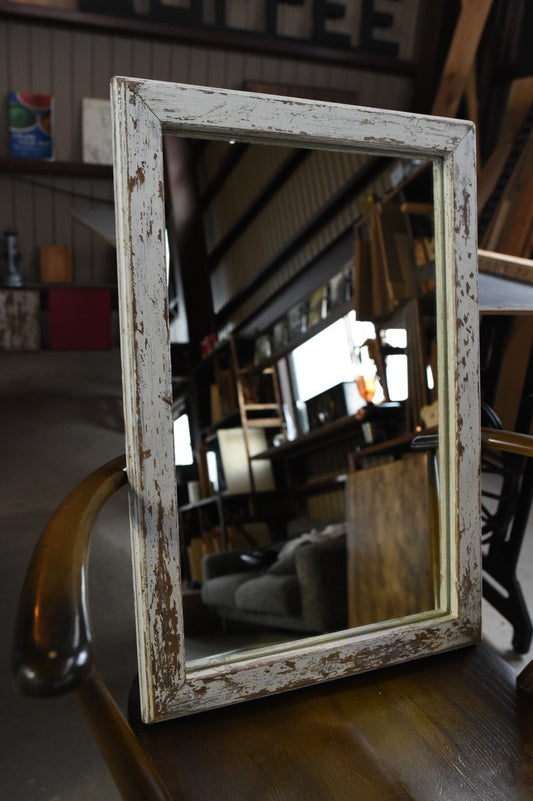 ハードダメージ加工/shabby　chicミラー/60㎝×40㎝