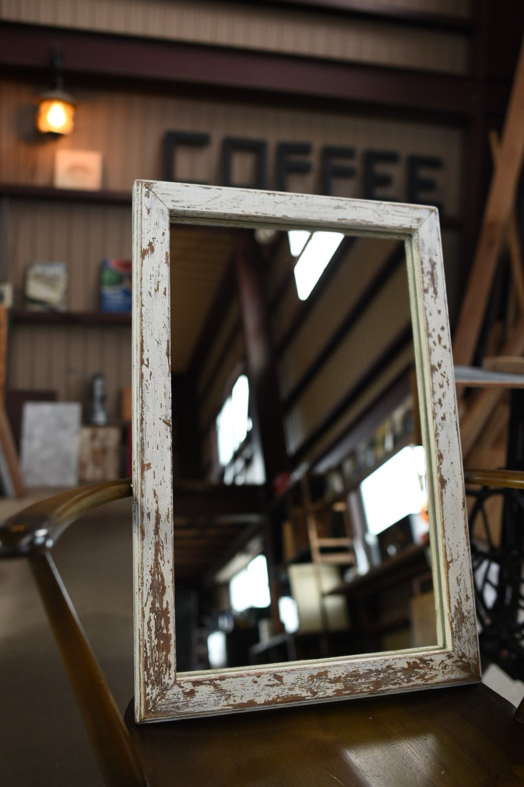 ハードダメージ加工/shabby　chicミラー/60㎝×40㎝