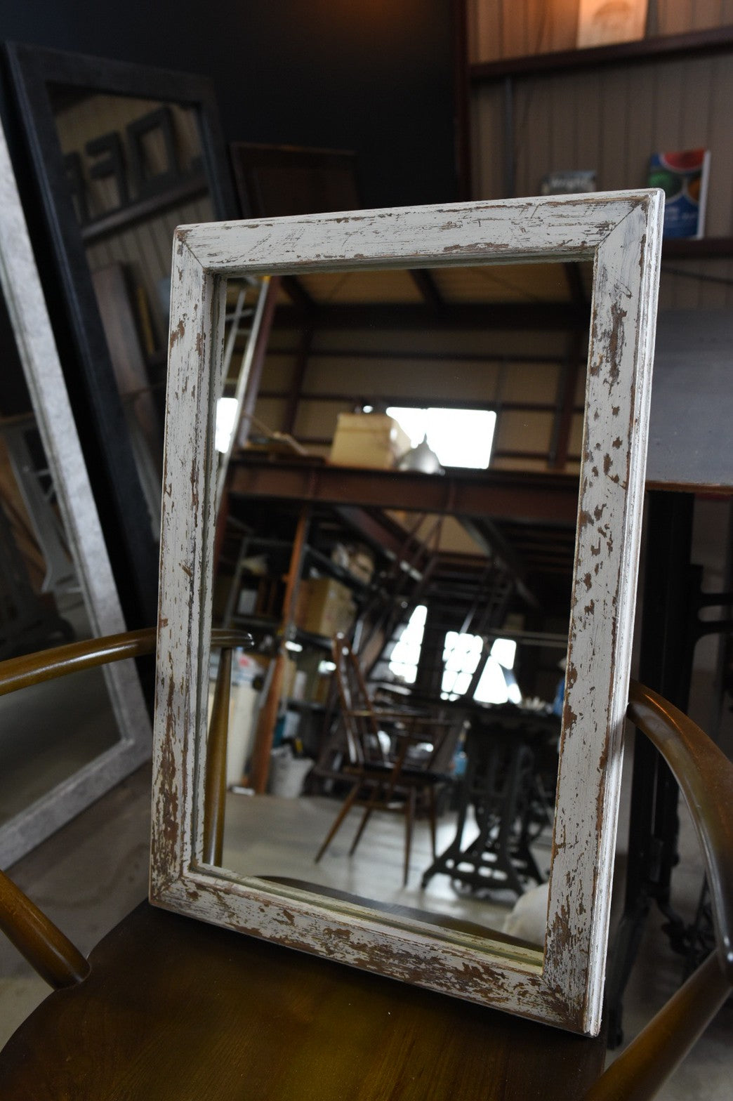 ハードダメージ加工/shabby　chicミラー/60㎝×40㎝