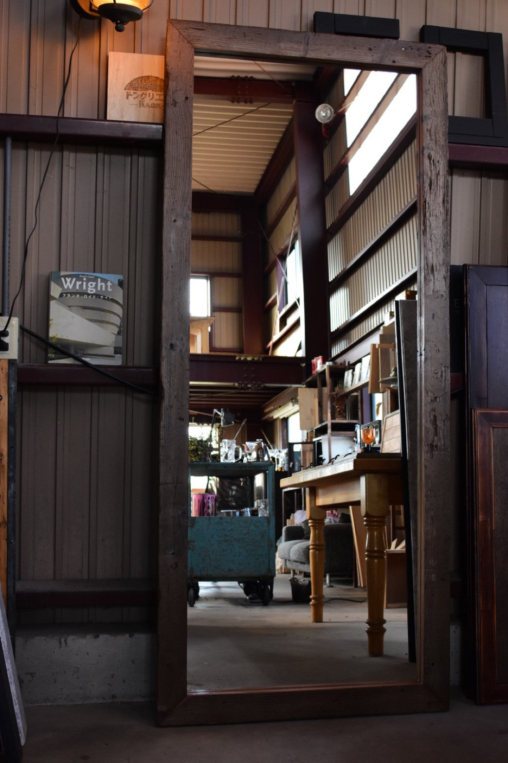 古材の姿見/特大直置き