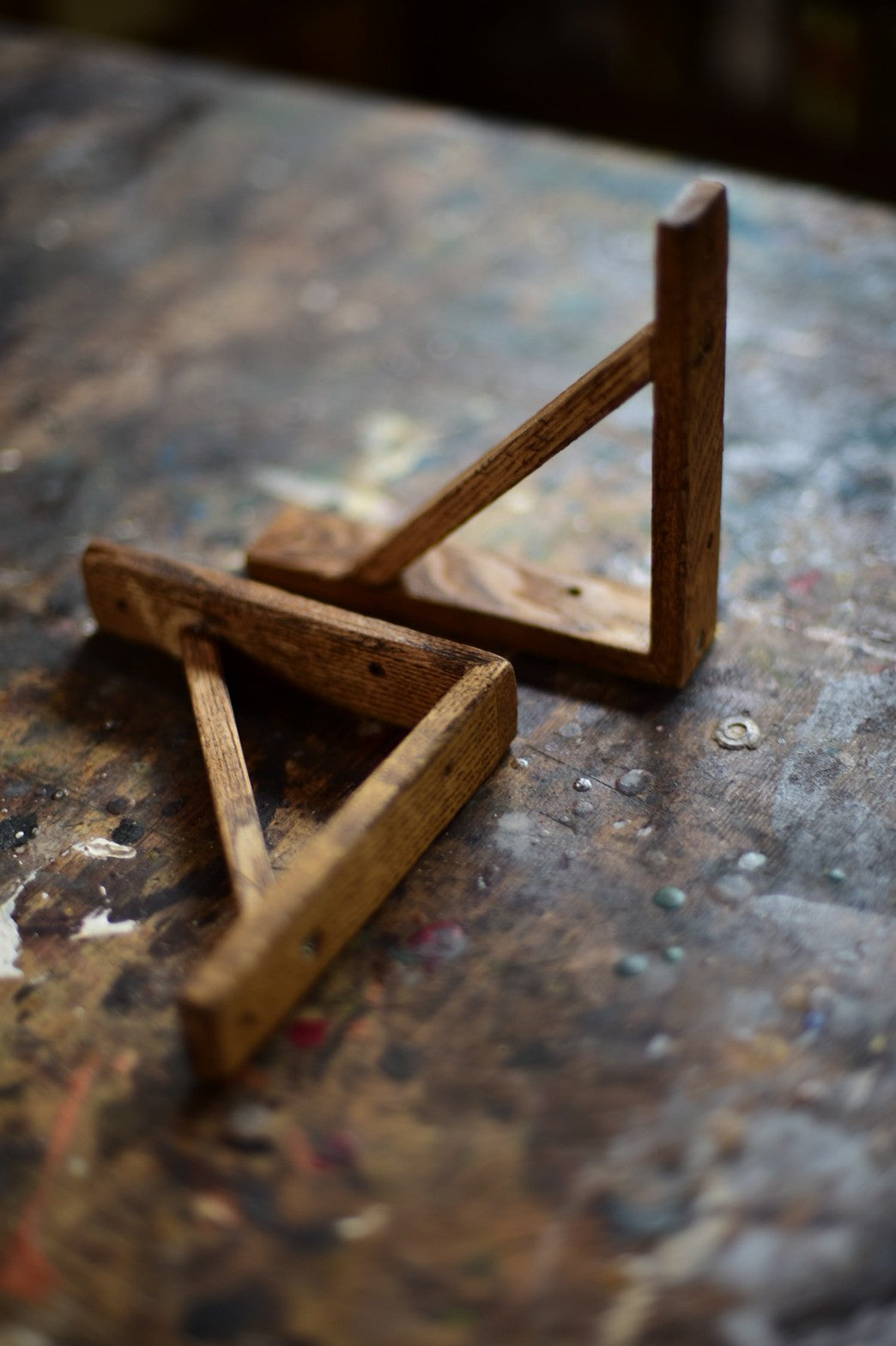 古材のウォールシェルフ（木製固定具タイプ）　