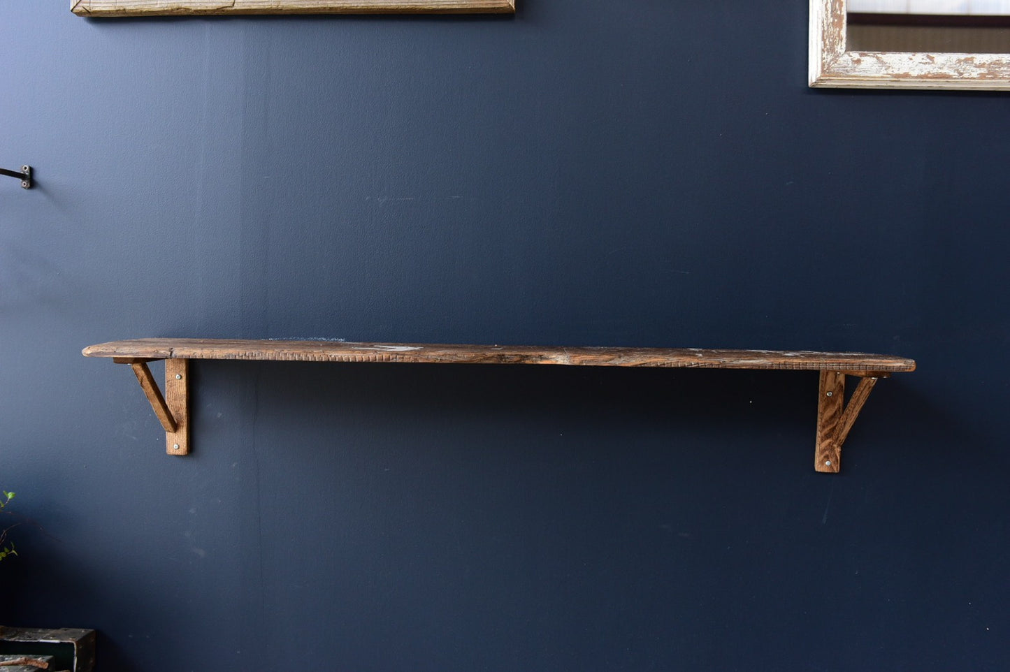 古材のウォールシェルフ（木製固定具タイプ）　