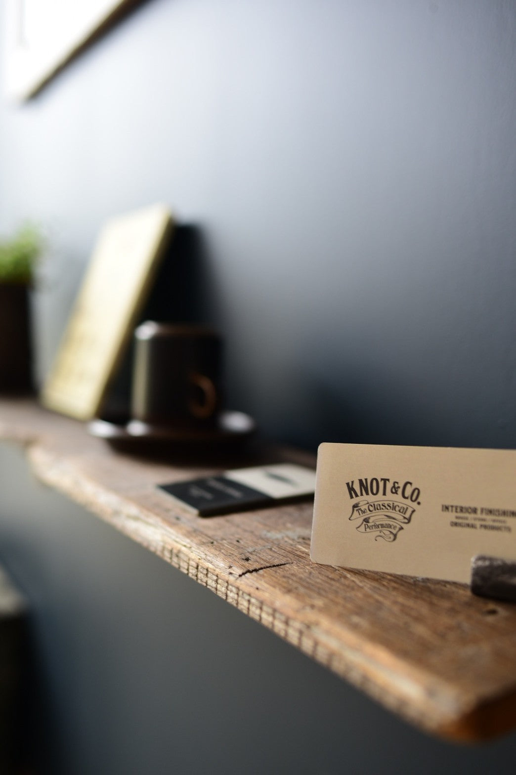 古材のウォールシェルフ（木製固定具タイプ）　