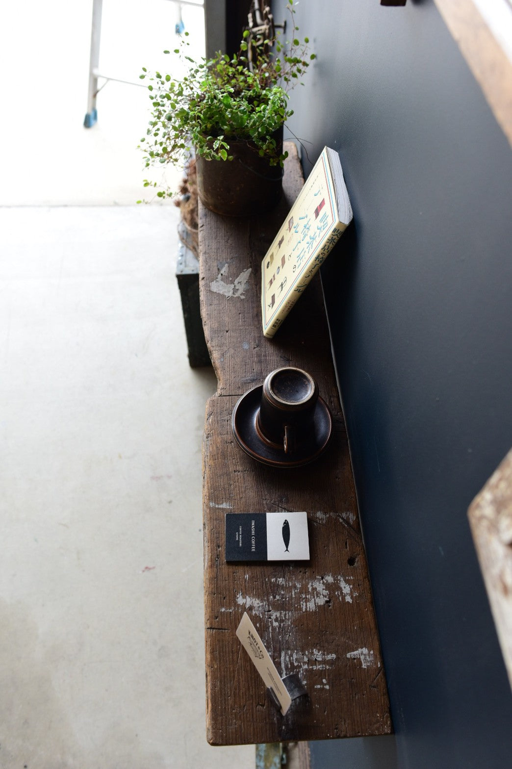 古材のウォールシェルフ（木製固定具タイプ）　