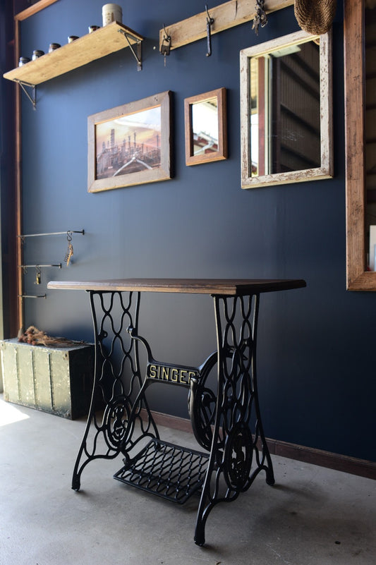 アンティークミシンテーブル/網脚/black　 w70cm*d45cm*h74cm