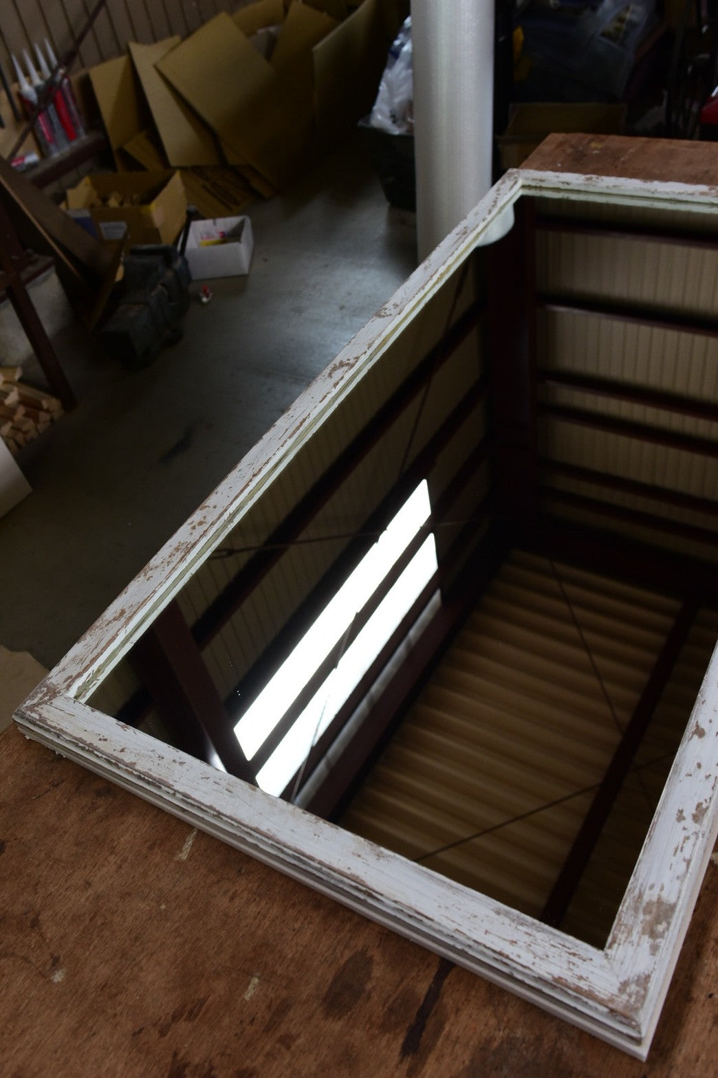 ハードダメージ加工/shabby　chicミラー/65㎝×130㎝