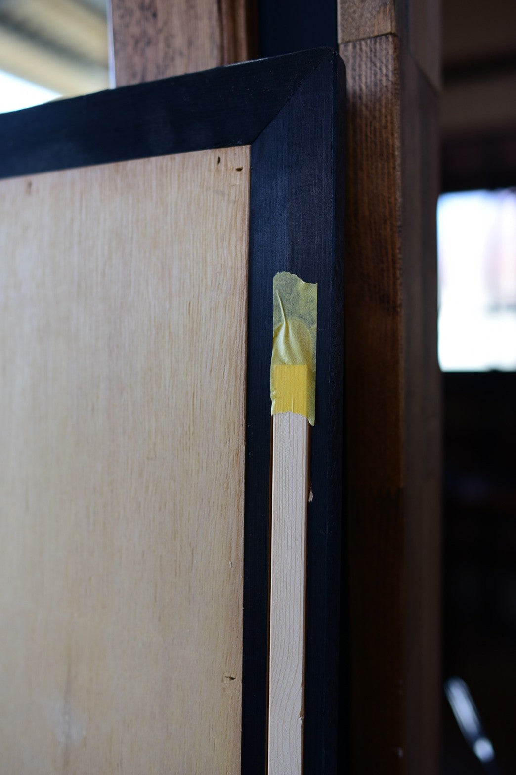 都会のインテリアに合う姿見/black & grayフレームミラー　　