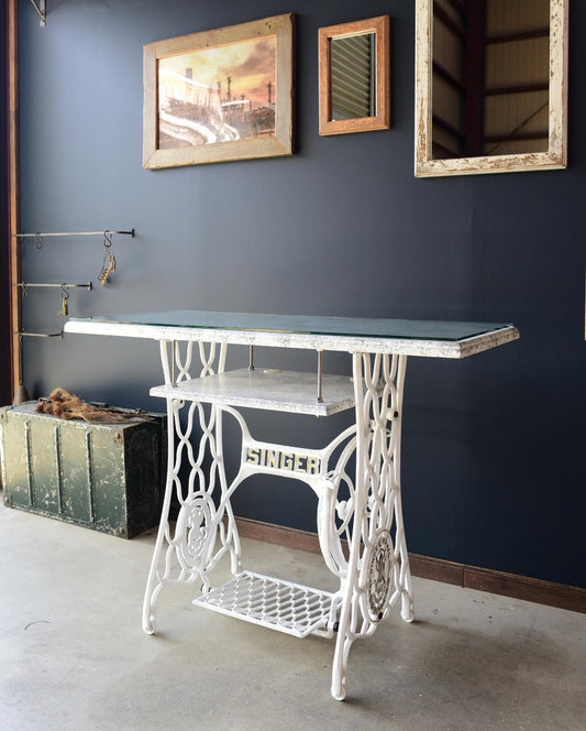 アンティークネイルテーブル/網脚 /white