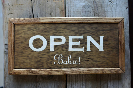 店の拘りが伝わる手書きのオーダー看板　「open&closed」　参考事例