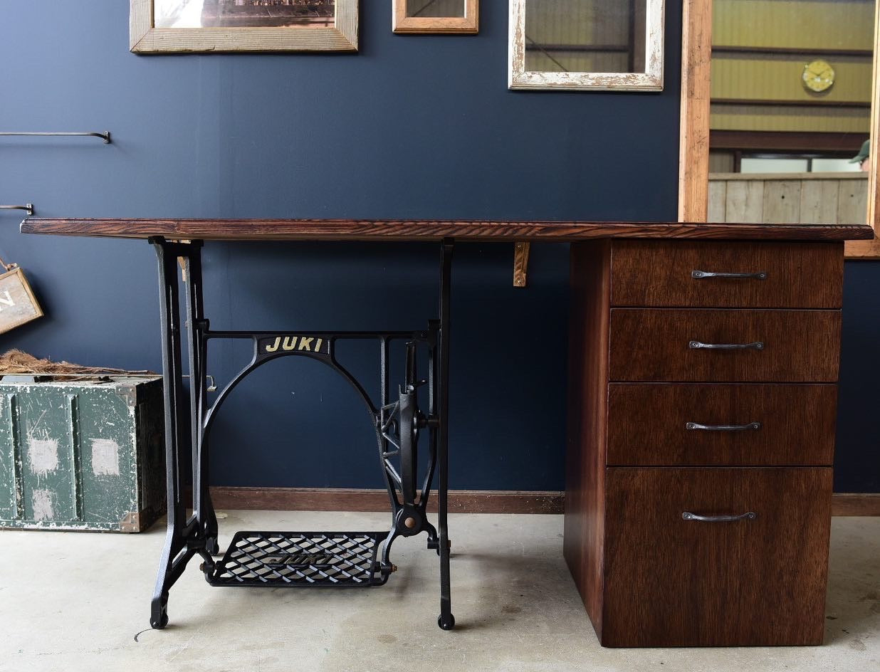 オーダーメイド レトロな机 書斎机_昭和ノスタルジー – ドングリ商店